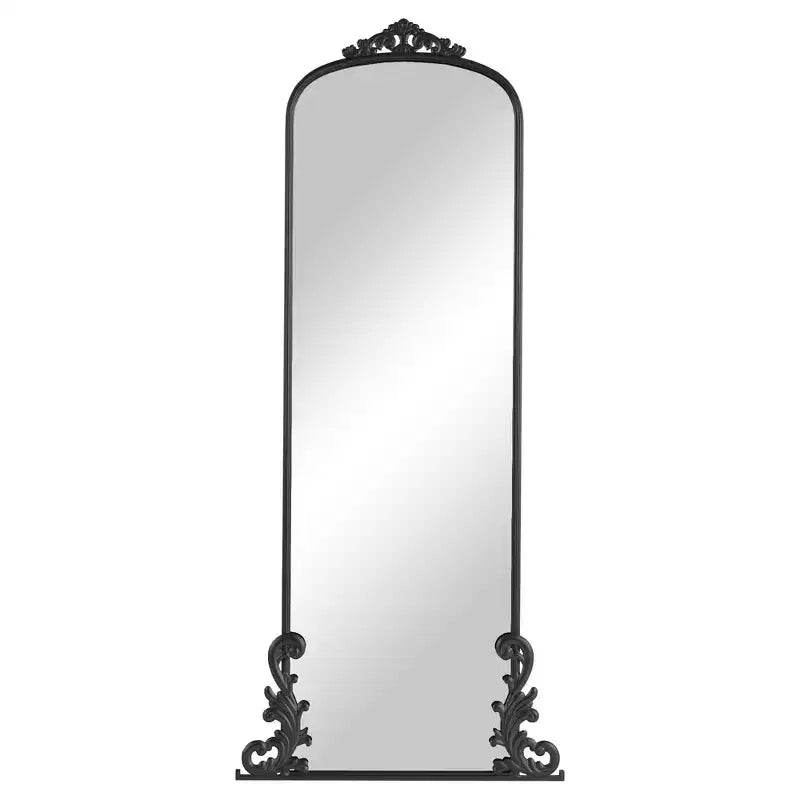 Miroir pleine longueur rectangulaire 71x31, miroir pleine longueur en alliage d'aluminium noir, miroir de courtoisie pour salle de bain, chambre, entrée, salon/dressing