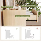 Commode 3 tiroirs cannelée - Rangement moderne en bois pour chambre, salon et dressing