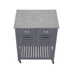 30Chariot de service de cuisine mobile avec plateau en marbre, tiroir et panier de rangement coulissant