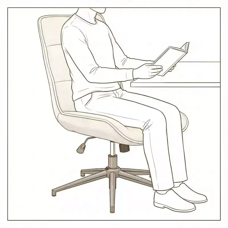 Fauteuil pivotant d'appoint pour petits espaces, rembourré, beige