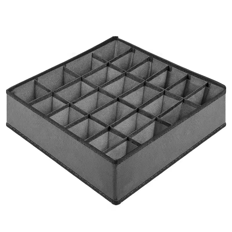 Organisateur de Tiroirs pour Vêtements, Boîtes de Rangement à 24 Compartiments pour Chaussettes, Sous-vêtements, Organisateur de Placard et Rangement pour Chambre de Bébé, Gris
