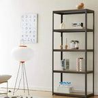 Étagère de rangement à 5 niveaux, étagère de rangement robuste en métal pour garage, étagères de rangement réglables à 5 niveaux pour cuisine, sous-sol, garage 60x40x120cm
