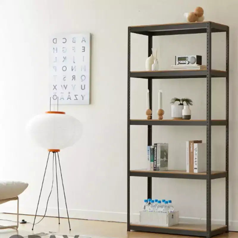 Étagère de rangement à 5 niveaux, étagère de rangement robuste en métal pour garage, étagères de rangement réglables à 5 niveaux pour cuisine, sous-sol, garage 60x40x120cm