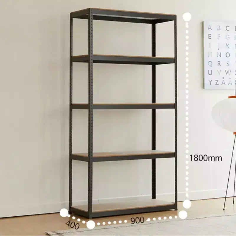 Étagère de rangement à 5 niveaux, étagère de rangement robuste en métal pour garage, étagères de rangement réglables à 5 niveaux pour cuisine, sous-sol, garage 60x40x120cm