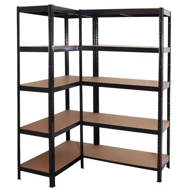 Étagère de rangement à 5 niveaux, étagère de rangement robuste en métal pour garage, étagères de rangement réglables à 5 niveaux pour cuisine, sous-sol, garage 60x40x120cm