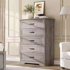 6 Commodes de Chambre, Commode de Rangement, Commode Moderne de Style Ferme en Bois, Commode Organiseur de Rangement