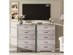 6 Commodes de Chambre, Commode de Rangement, Commode Moderne de Style Ferme en Bois, Commode Organiseur de Rangement
