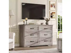6 Commodes de Chambre, Commode de Rangement, Commode Moderne de Style Ferme en Bois, Commode Organiseur de Rangement