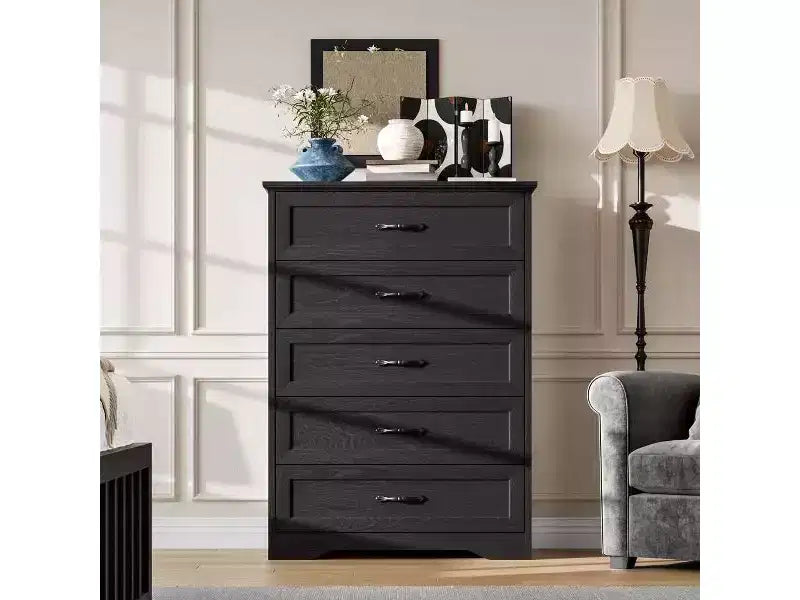 6 Commodes de Chambre, Commode de Rangement, Commode Moderne de Style Ferme en Bois, Commode Organiseur de Rangement
