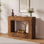 Console de ferme de 47 pouces, table console d'entrée en bois, table d'appoint industrielle pour le salon, l'entrée, le hall