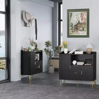 Meuble de rangement 40" avec buffet, 2 tiroirs et 2 portes, armoire de rangement de cuisine avec bar à café pour salle à manger, entrée