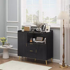 Meuble de rangement 40" avec buffet, 2 tiroirs et 2 portes, armoire de rangement de cuisine avec bar à café pour salle à manger, entrée