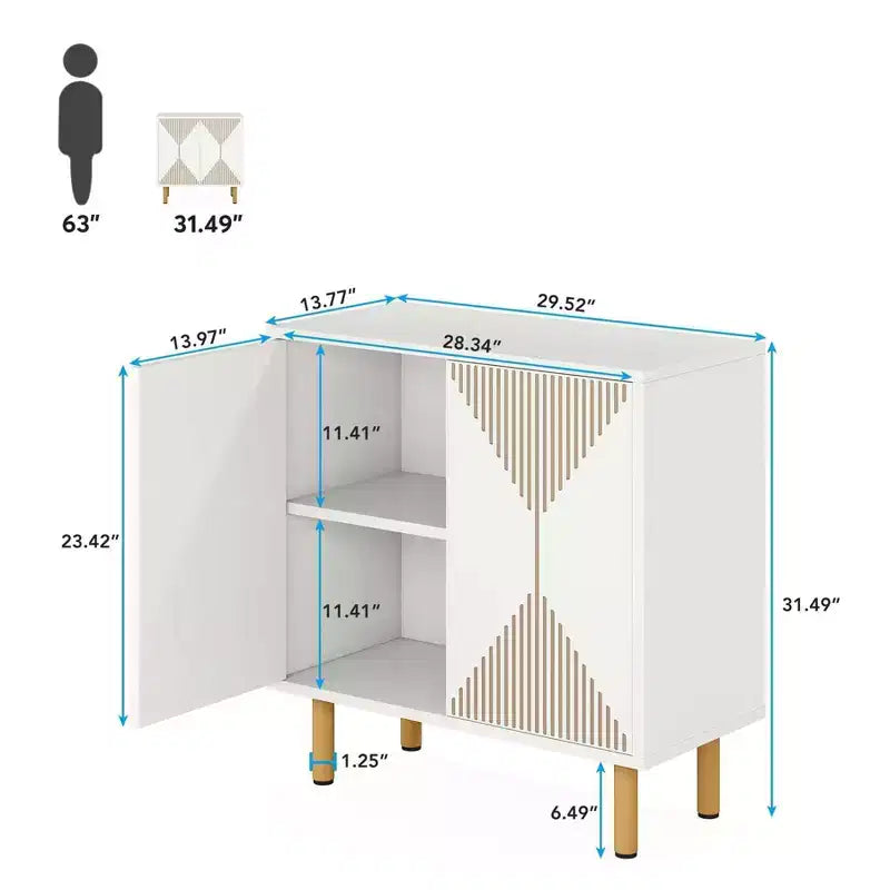 Armoire de rangement moderne blanche de 150 cm