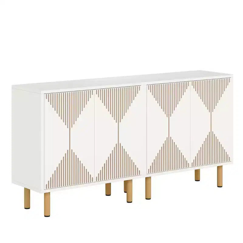 Armoire de rangement moderne blanche de 150 cm